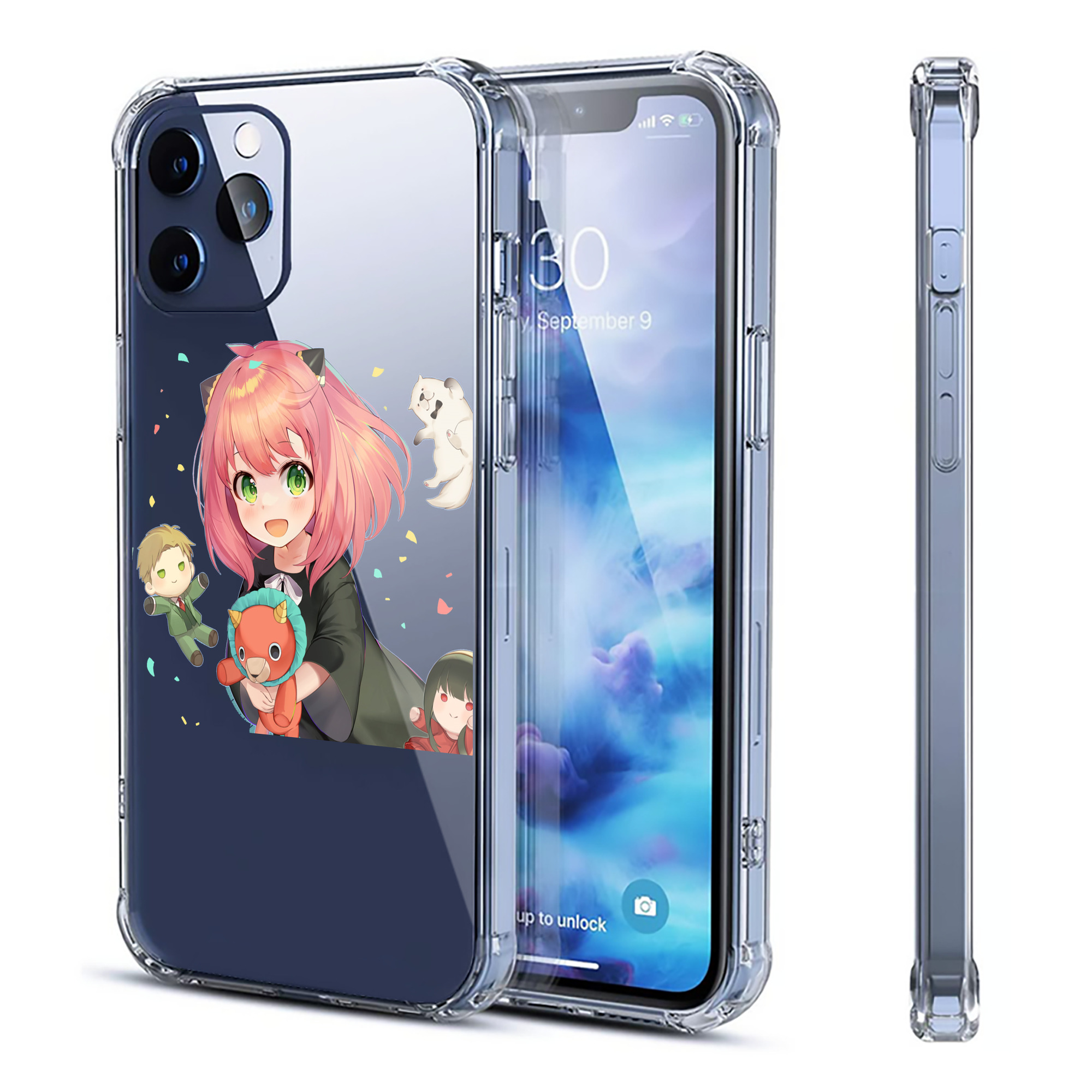 （画像用） SPY×FAMILY间谍家家酒 【iPhone 12シリーズ対応】透明スマホケース（クリアソフトケース）